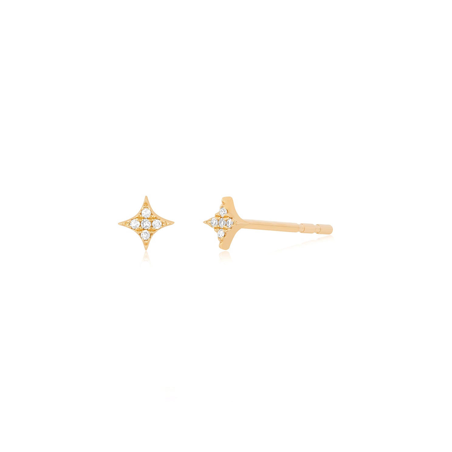 Diamond Sparkle Stud Earring in 14k rose gold