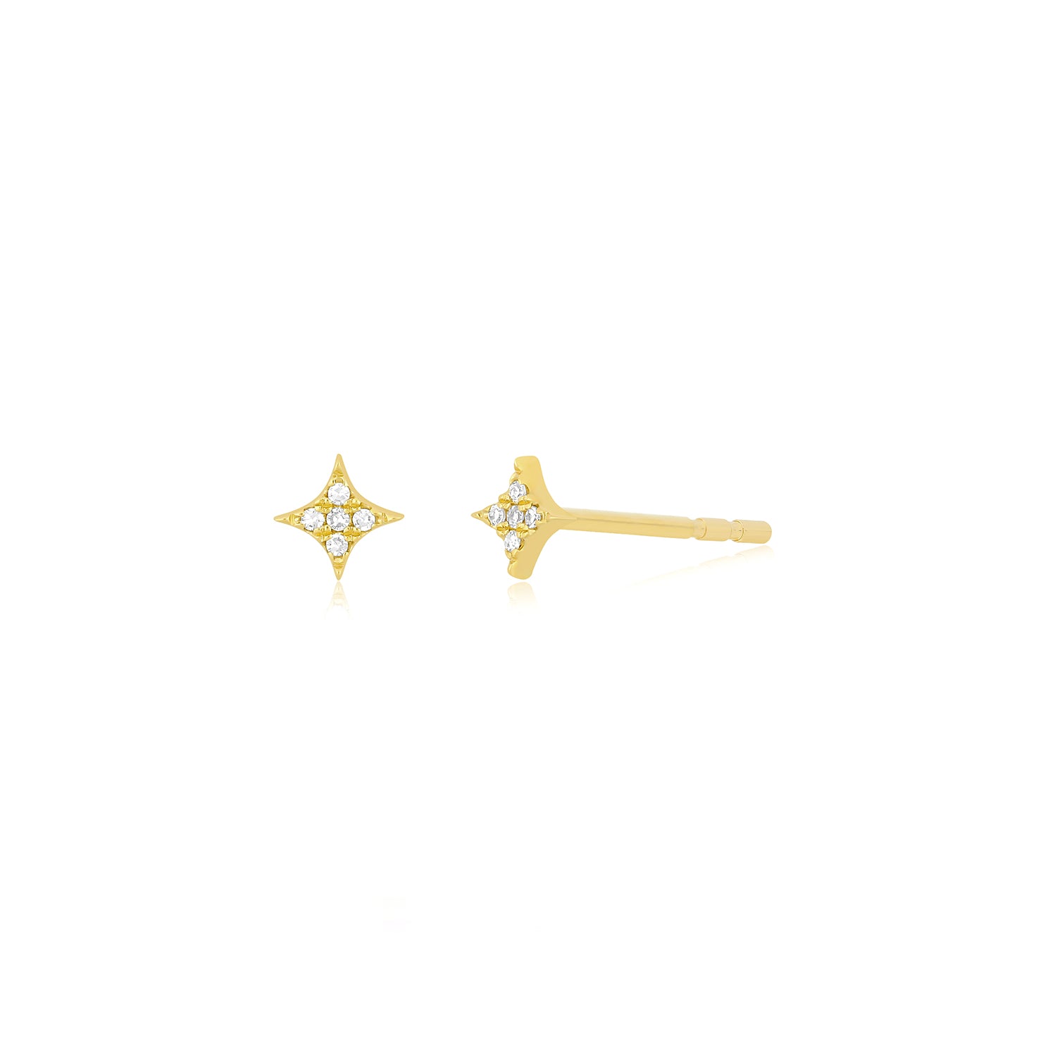 Diamond Sparkle Stud Earring in 14k yellow gold