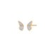 Diamond Flutter Stud Earrings in 14k rose gold