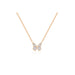 Diamond Flutter Necklace in 14k rose gold