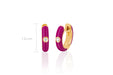 Diamond Berry Enamel Huggie Earring in 14k yellow gold with size measurement of 12mm height