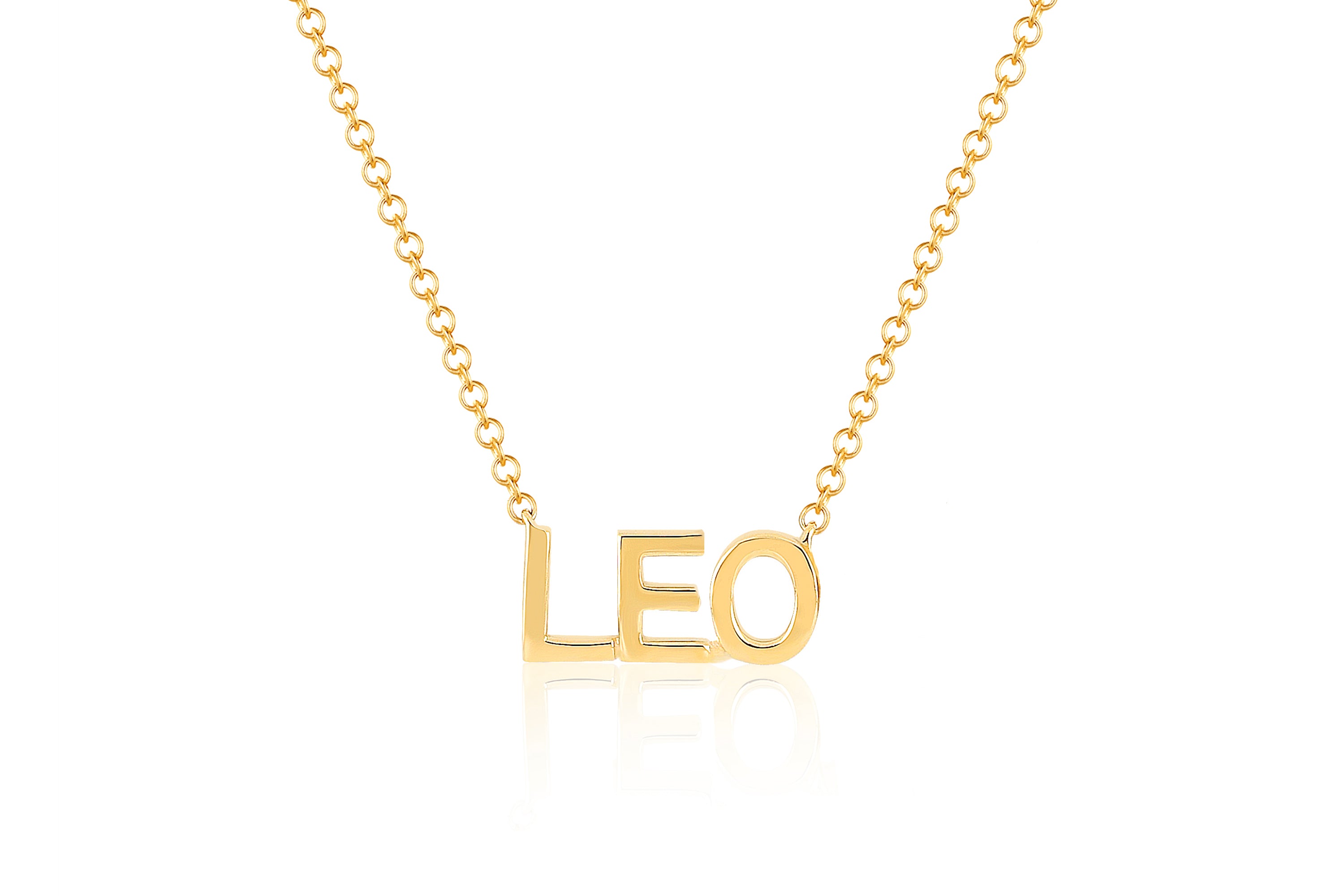 Gold Block Name Necklace