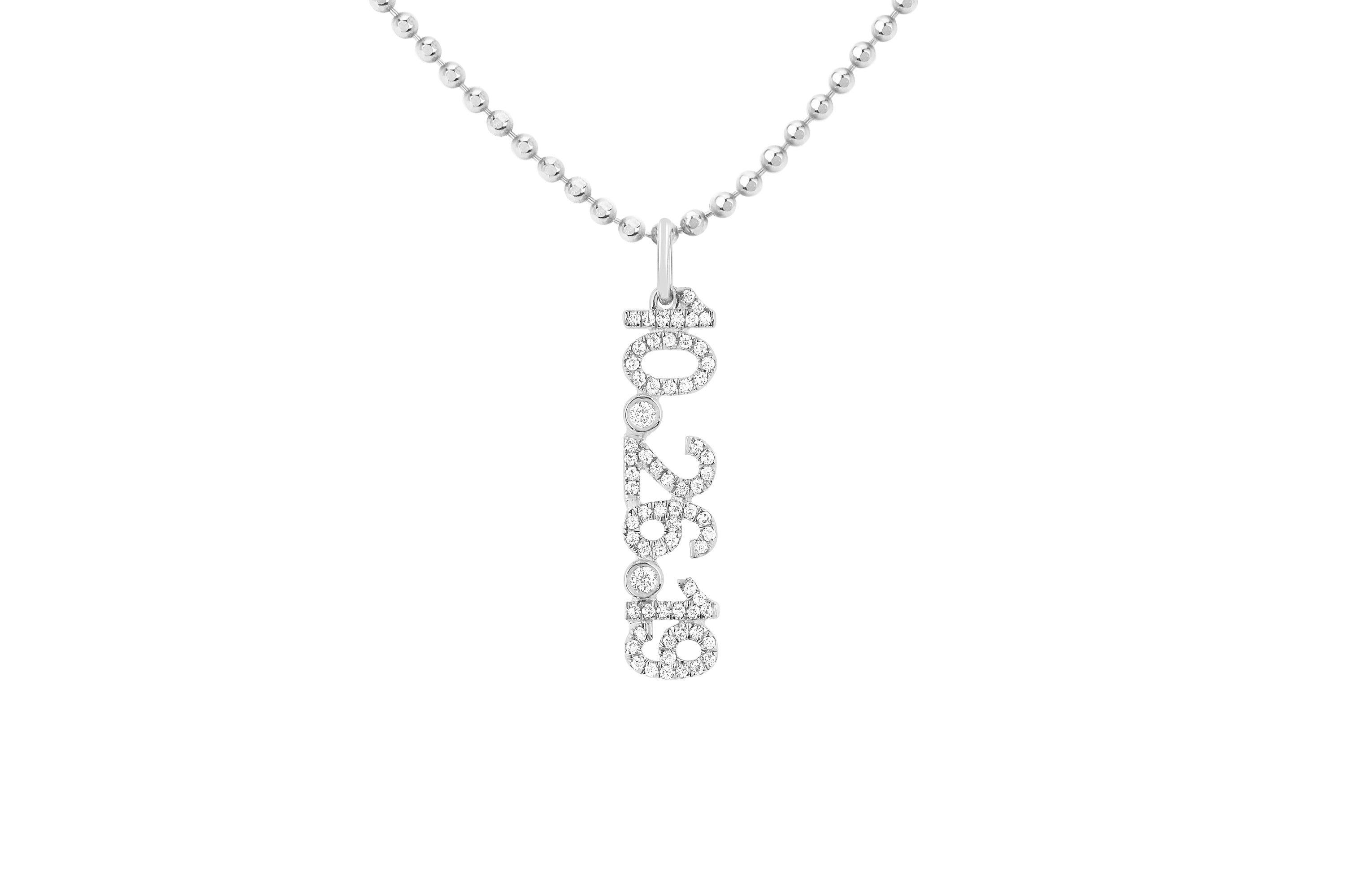 Diamond Date Charm Necklace