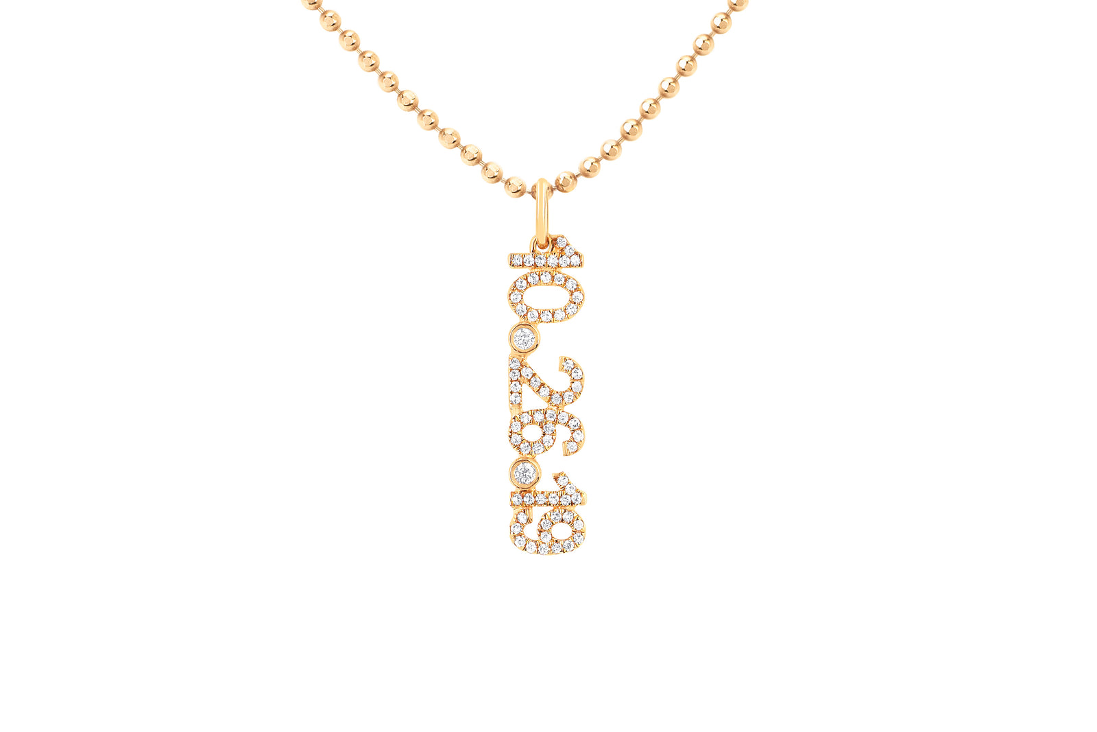 Diamond Date Charm Necklace