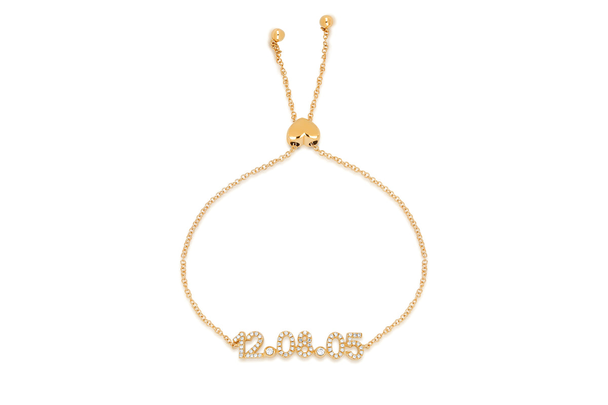 Diamond Date Bolo Bracelet