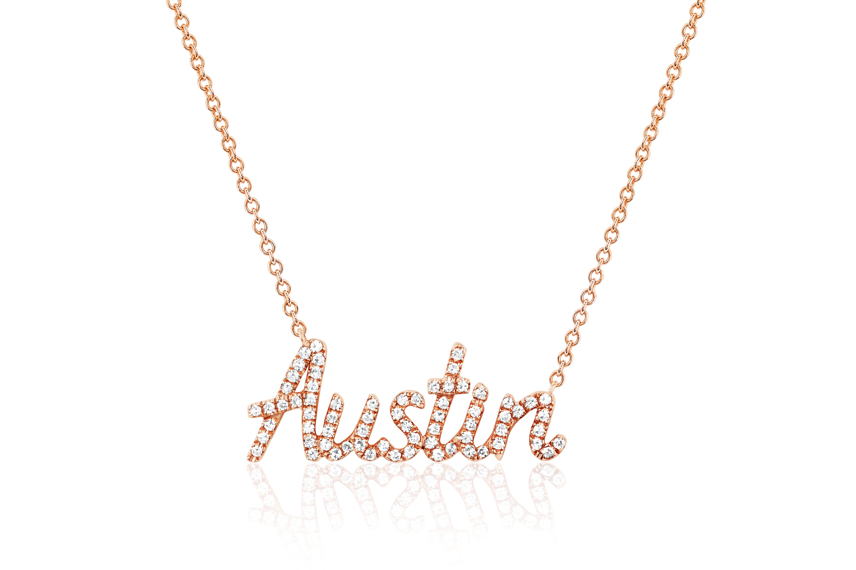 Diamond Script Name Necklace