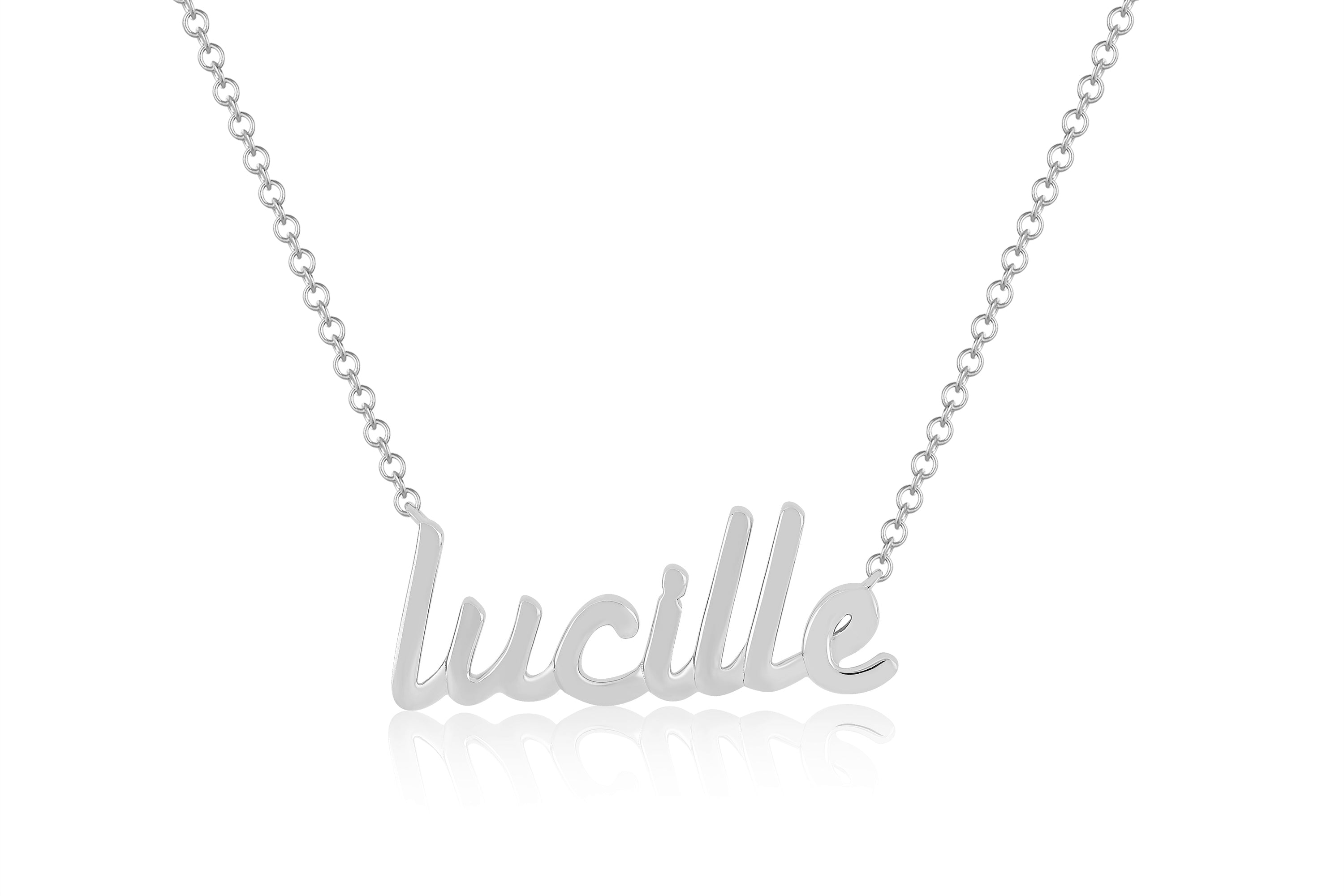 Gold Script Name Necklace