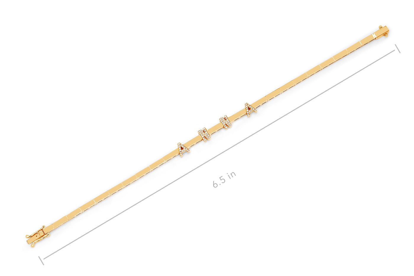 Gold & Diamond Name Eternity Bracelet