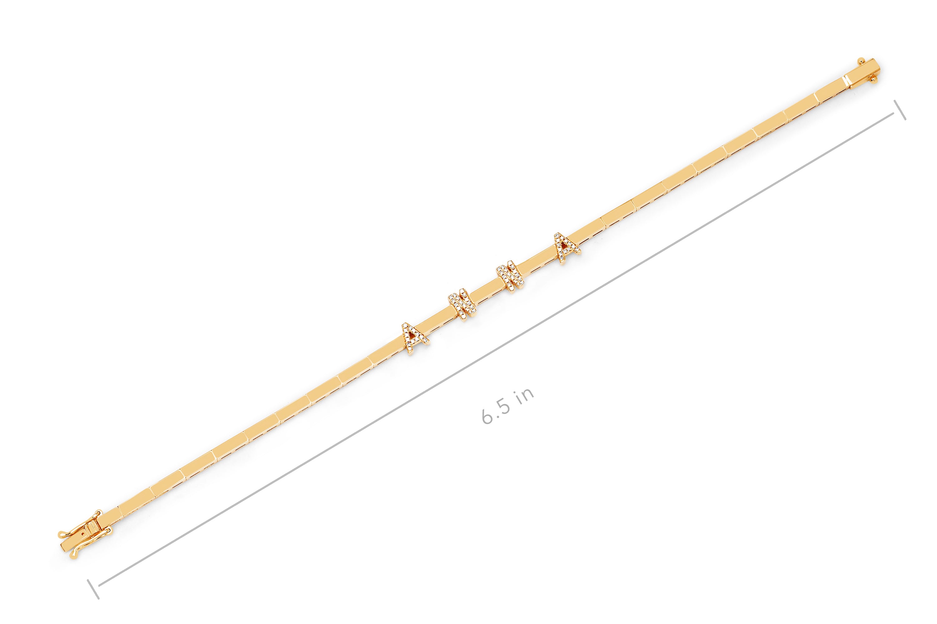 Gold & Diamond Name Eternity Bracelet