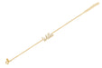 14k (karat) yellow gold bracelet with up to 10 letters of customized diamond encrusted script.