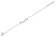 14k (karat) white gold bracelet with custom script name detail on an adjustable 6-7 inch chain