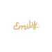 Diamond Script Name Ear Cuff in yellow gold