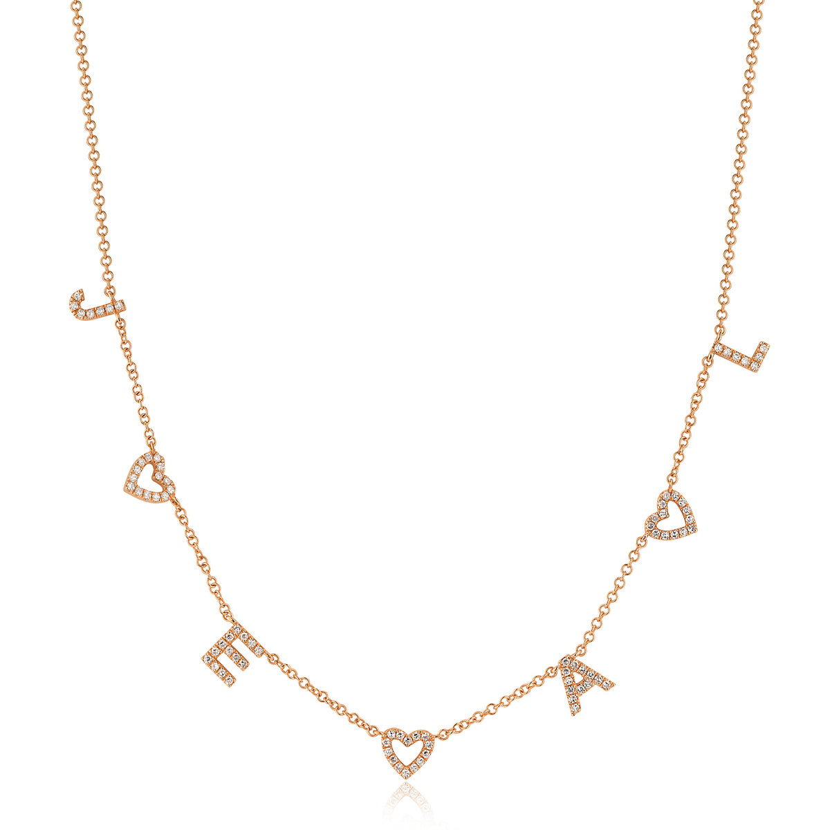 Love Around The Neck Necklace in rose gold