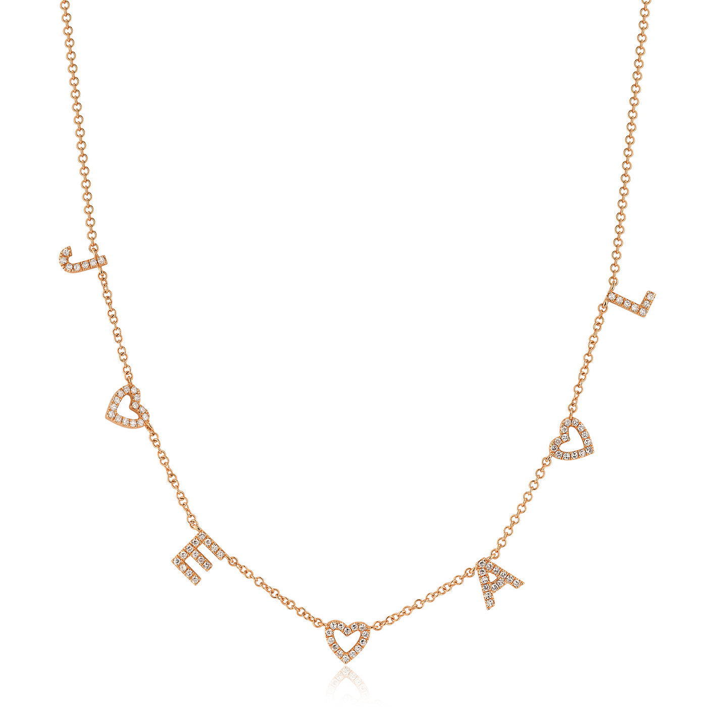 Love Around The Neck Necklace in rose gold