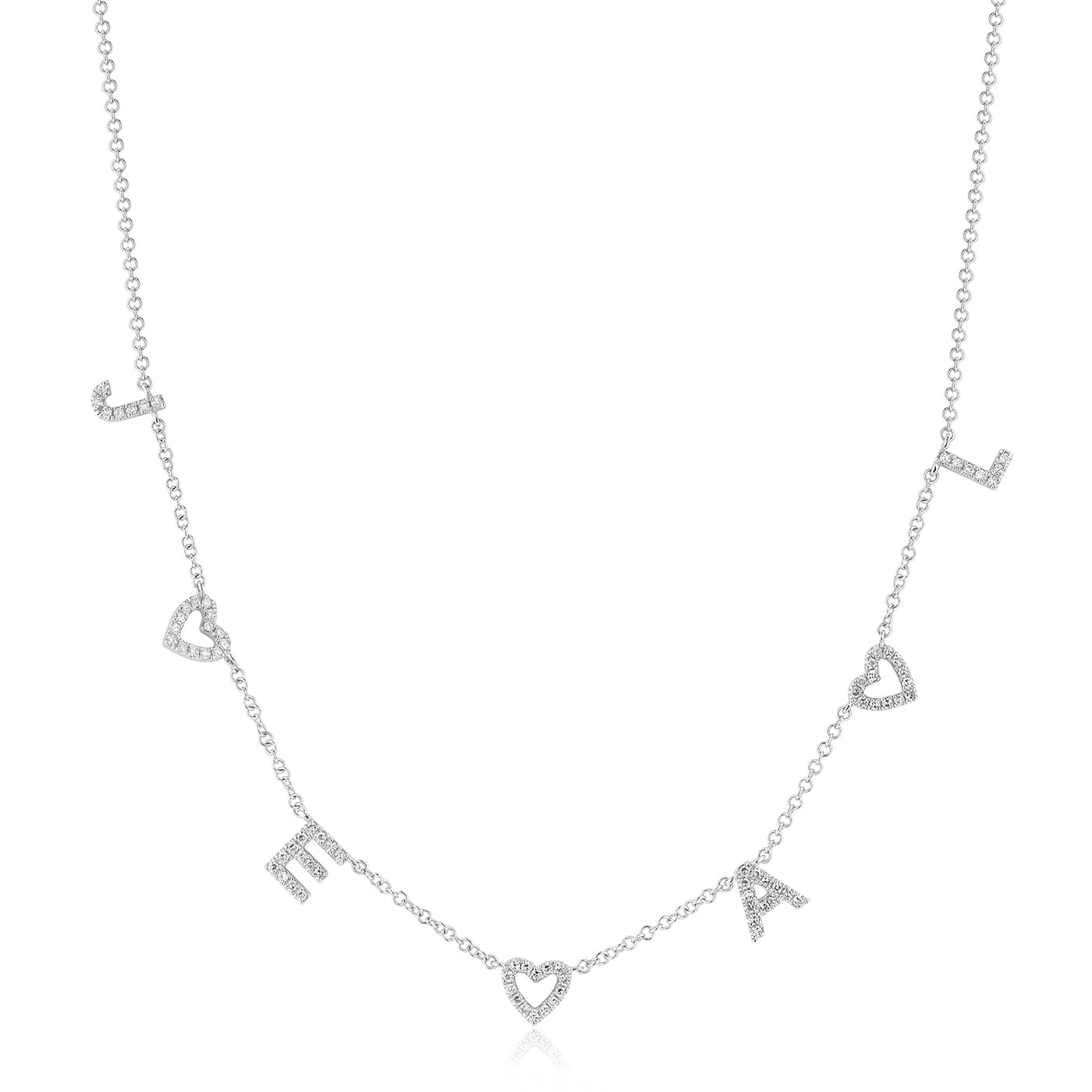 Love Around The Neck Necklace in white gold