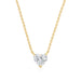 Diamond Heart Solitaire Necklace in 14k yellow gold with 1 carat heart shaped diamond