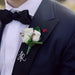Diamond Initial Lapel Pin Styled in White Gold