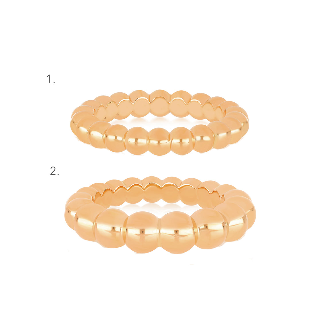 The Chic Stacker Gift Set Rings in 14k Rose Gold