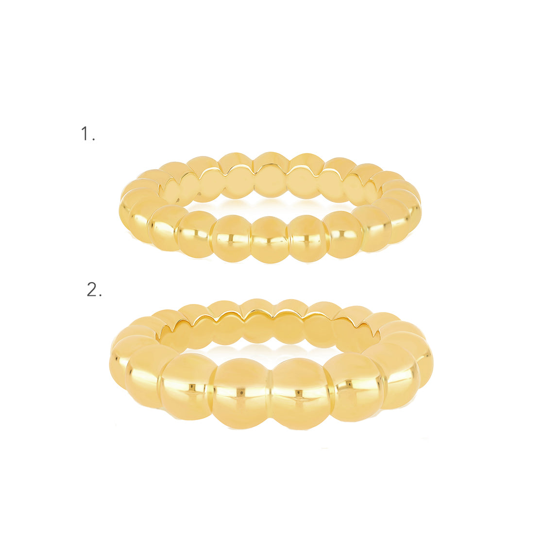 The Chic Stacker Gift Set Rings in 14k Yellow Gold