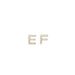 The Initial Set in 14k Yellow Gold with E and F Initial Studs