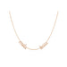 Double Diamond Script Name Necklace in 14k rose gold with names mila and kala