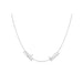 Double Diamond Script Name Necklace in 14k white gold with names mila and kala