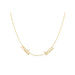 Double Diamond Script Name Necklace in 14k yellow gold with names mila and kala