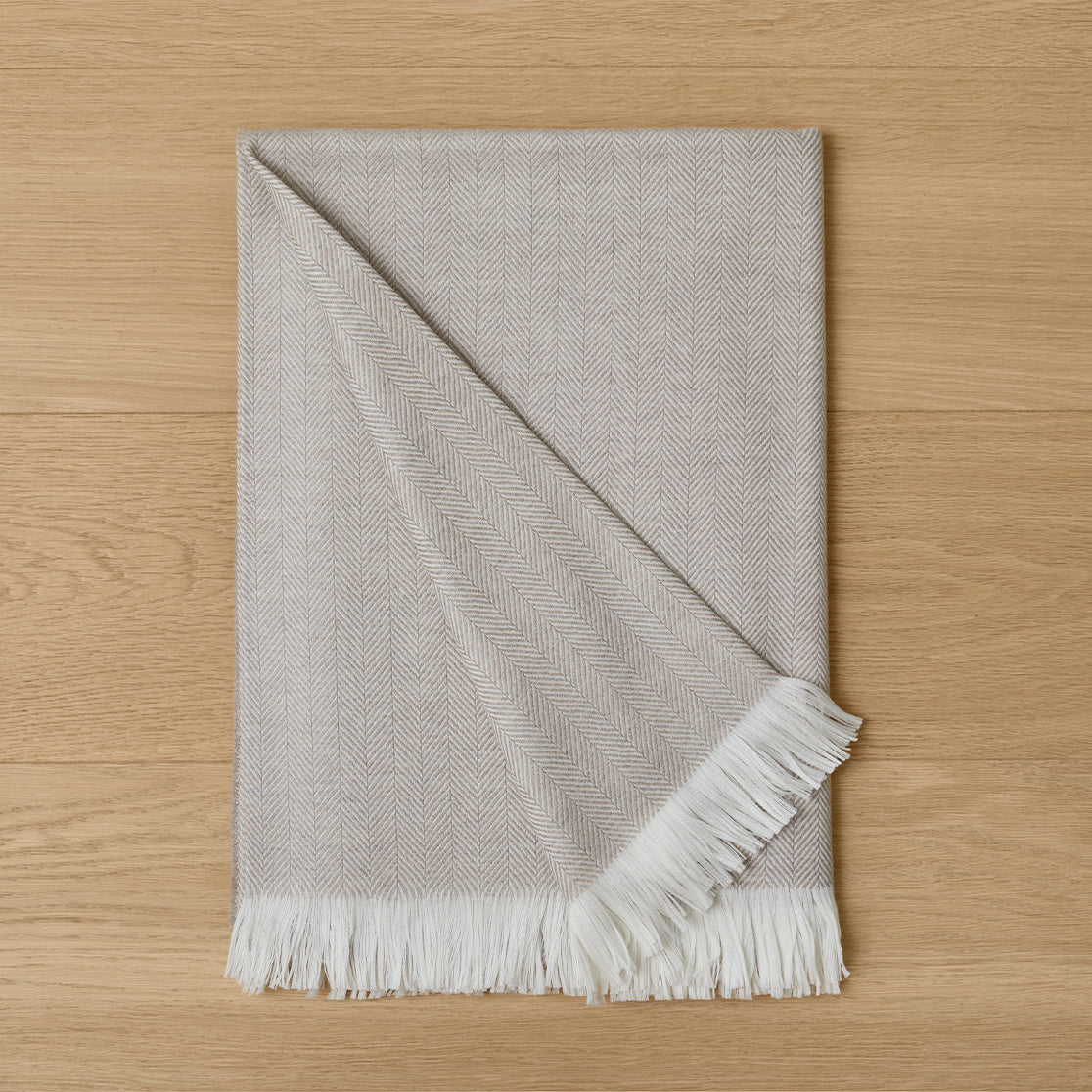 Clove Herringbone Throw Blanket — EF Collection®