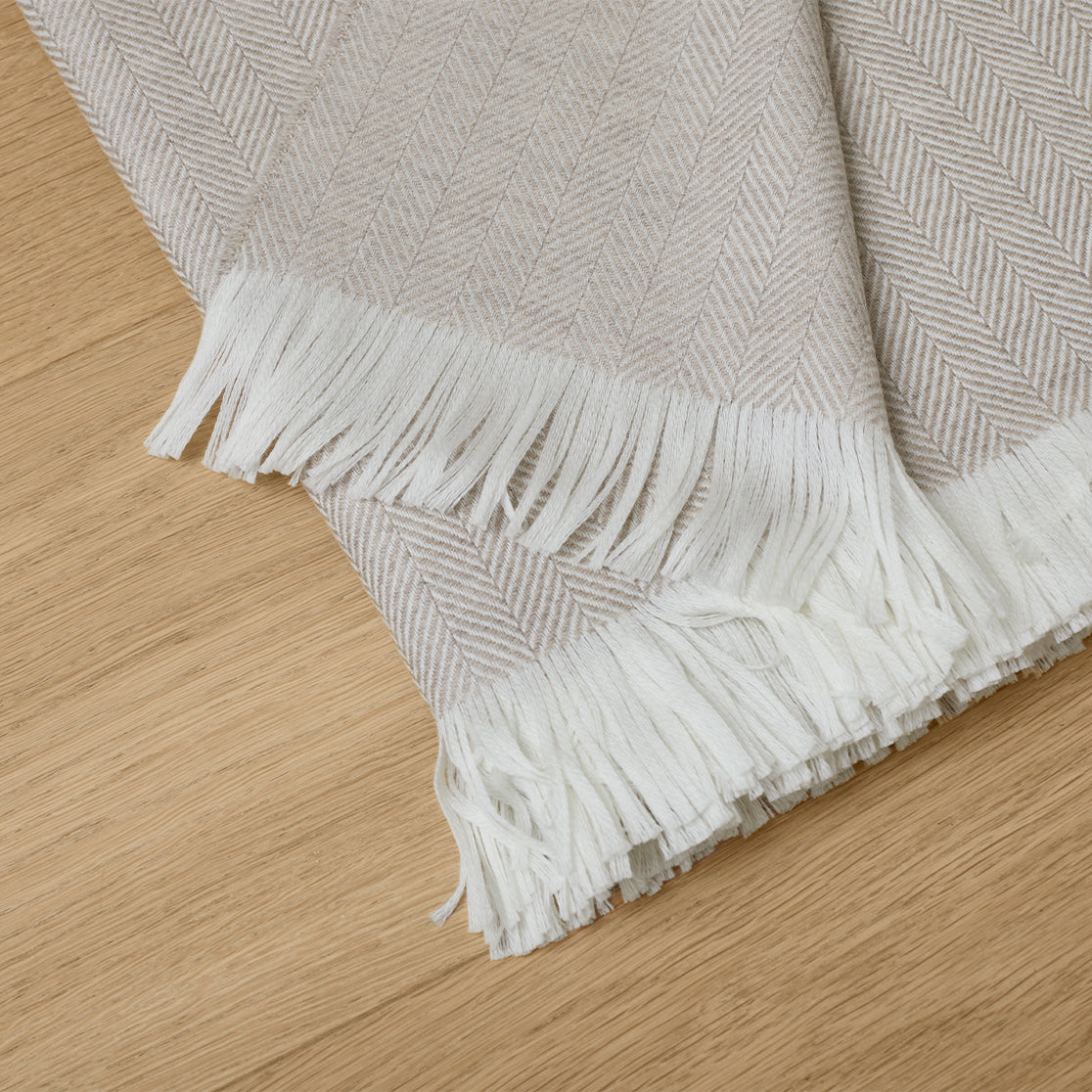 Herringbone Throw Blanket in clove