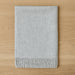 Reversible Cashmere Throw Blanket in Light Grey and Ivory