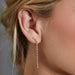 Pave Diamond Marquise Waterfall Earring Styled on the ear in yellow gold