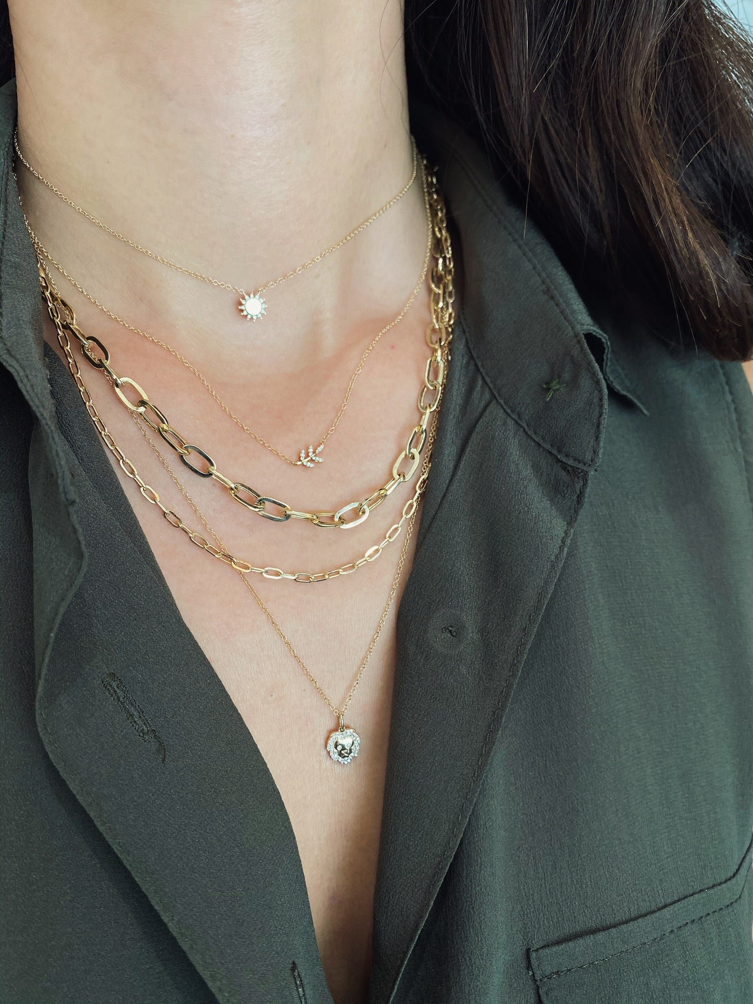 Diamond Lion Necklace
