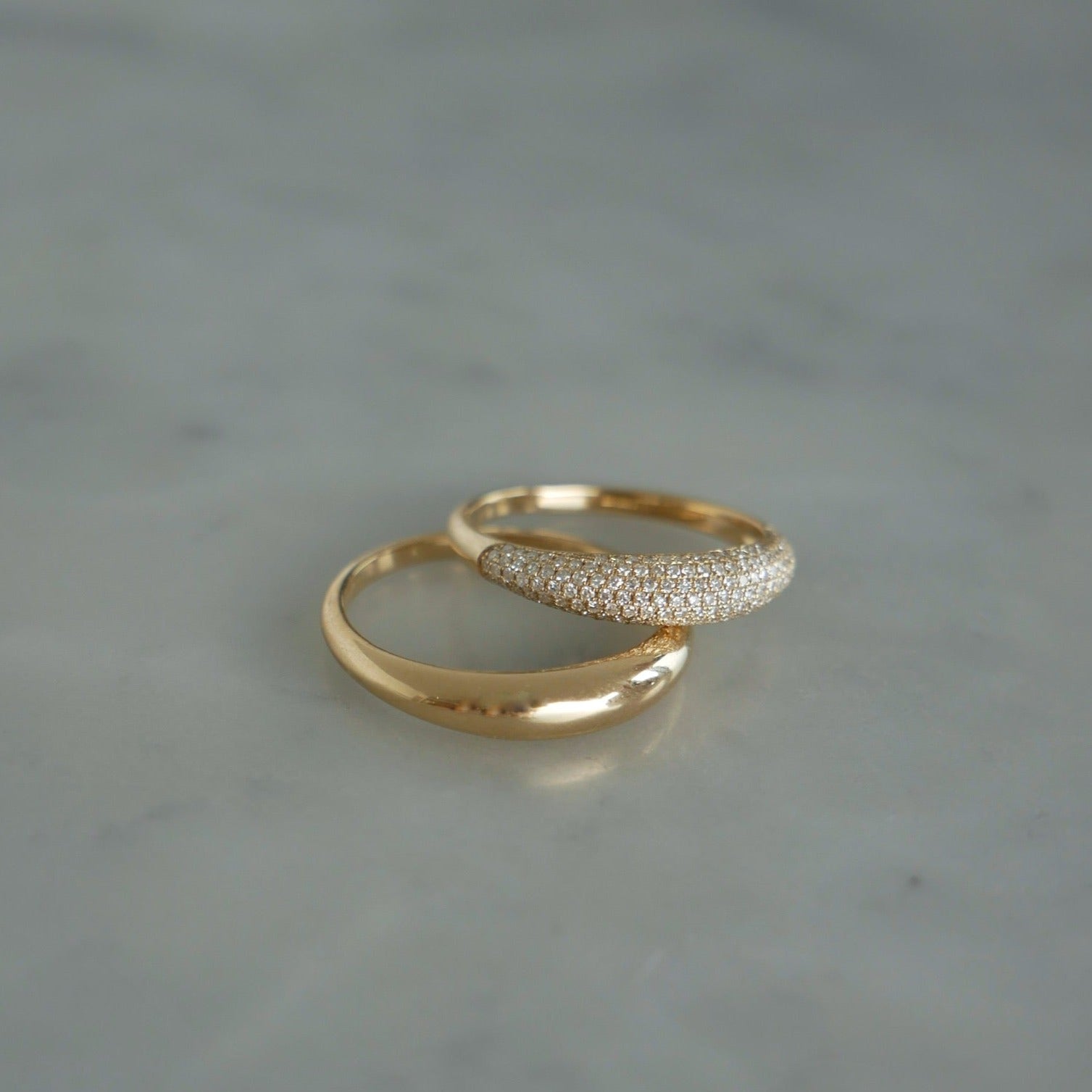 The Double Dome Gift Set in 14k Yellow Gold