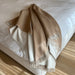 Reversible Cashmere Throw Blanket in Clove and Ivory