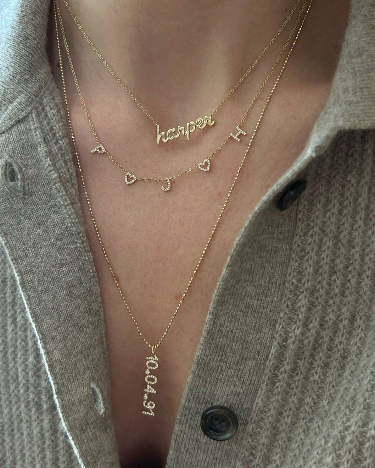 Diamond Date Charm Necklace