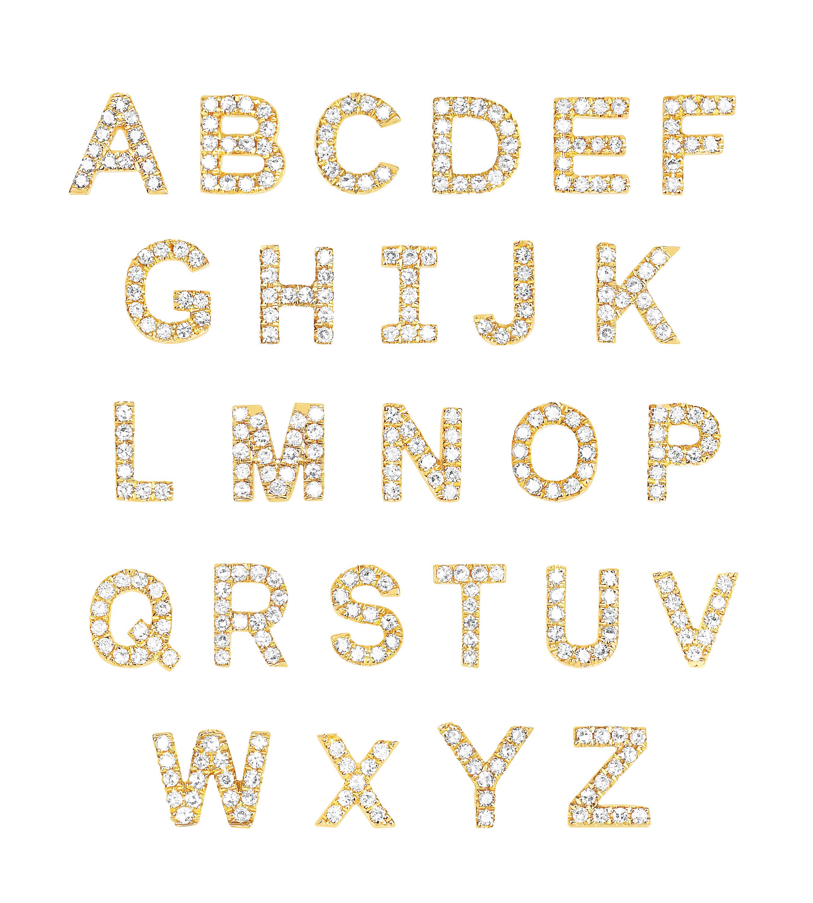 Diamond Name Necklace Charm