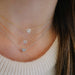 Full Cut Diamond Heart Choker Necklace in 14k Yellow Gold, 14k Rose Gold, and 14k White Gold Styled on Neck
