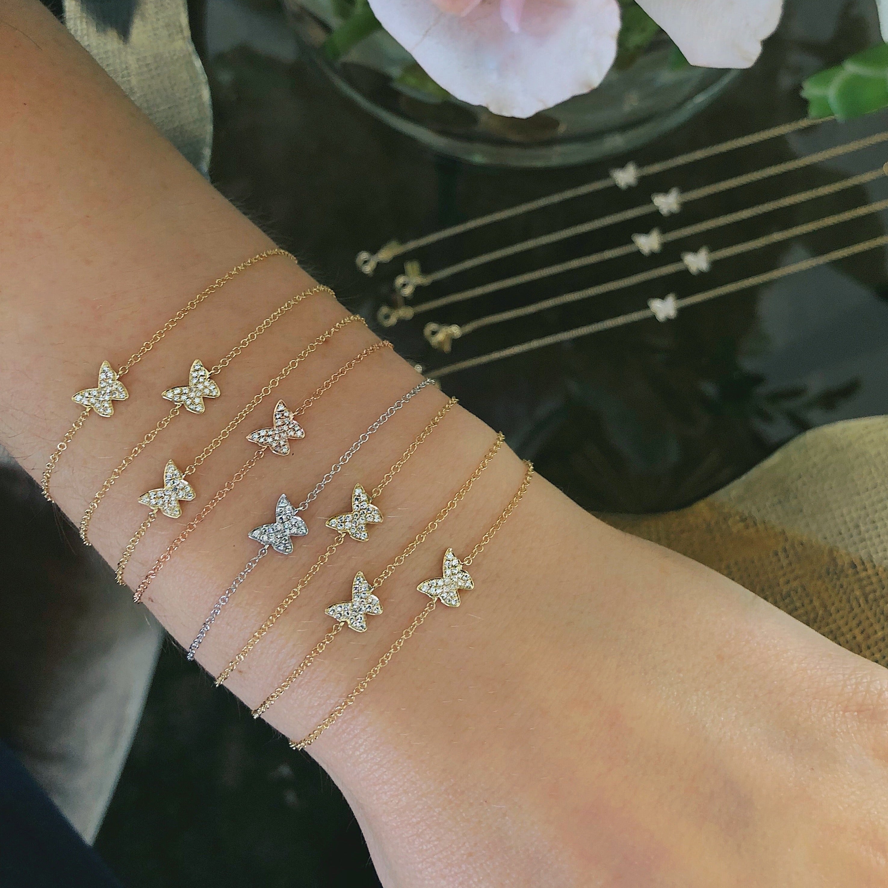 Diamond Butterfly Bracelet