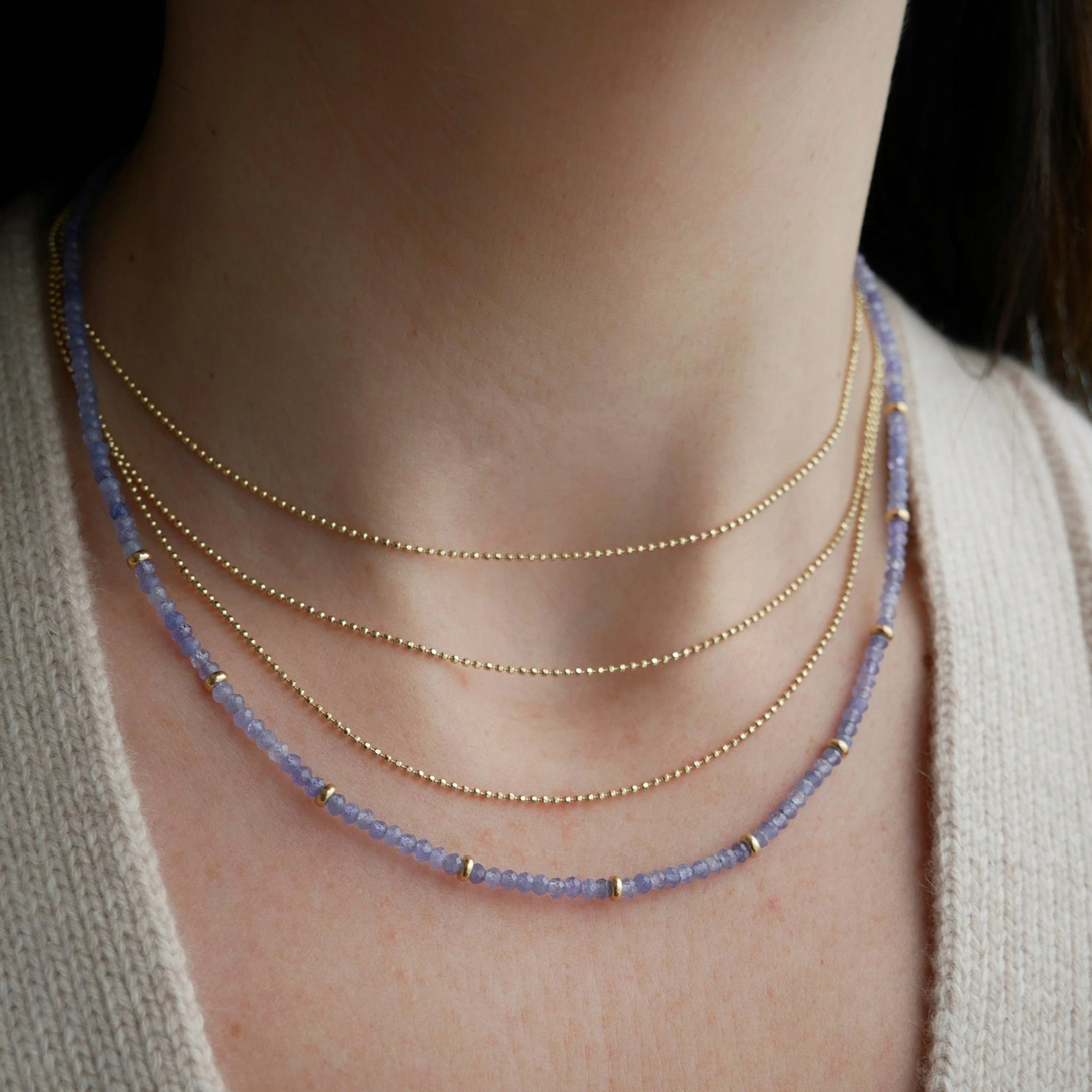 Layered shop chain necklace