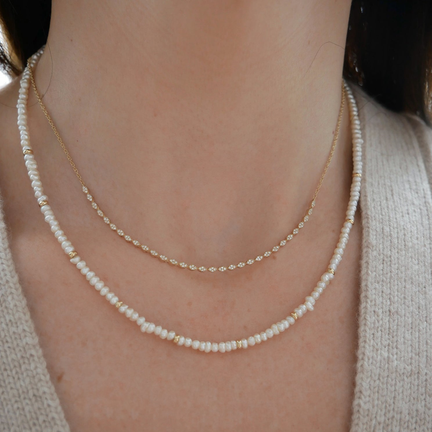 Pavé Diamond Marquise Necklace