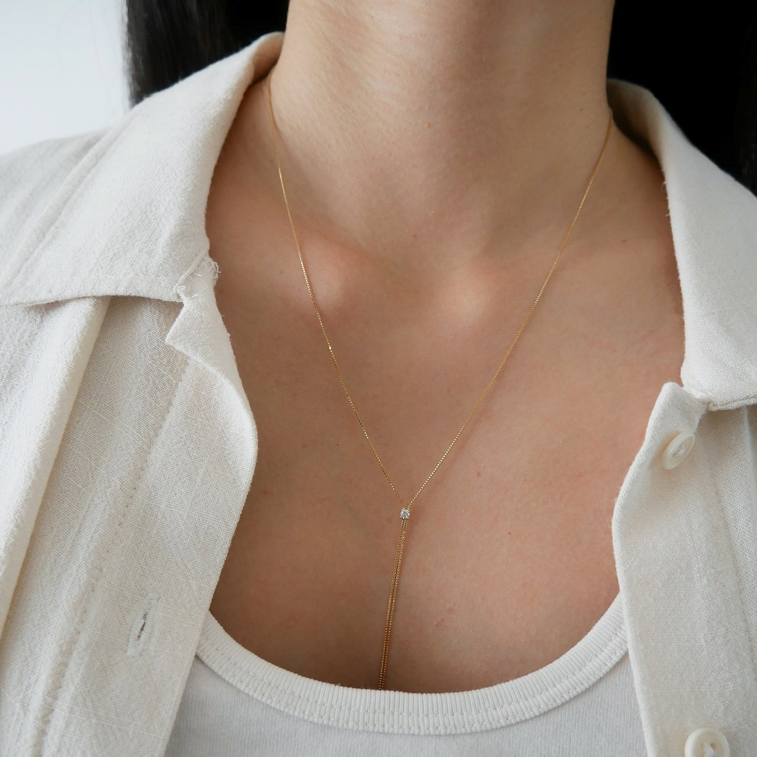 Diamond Shayla Lariat Necklace