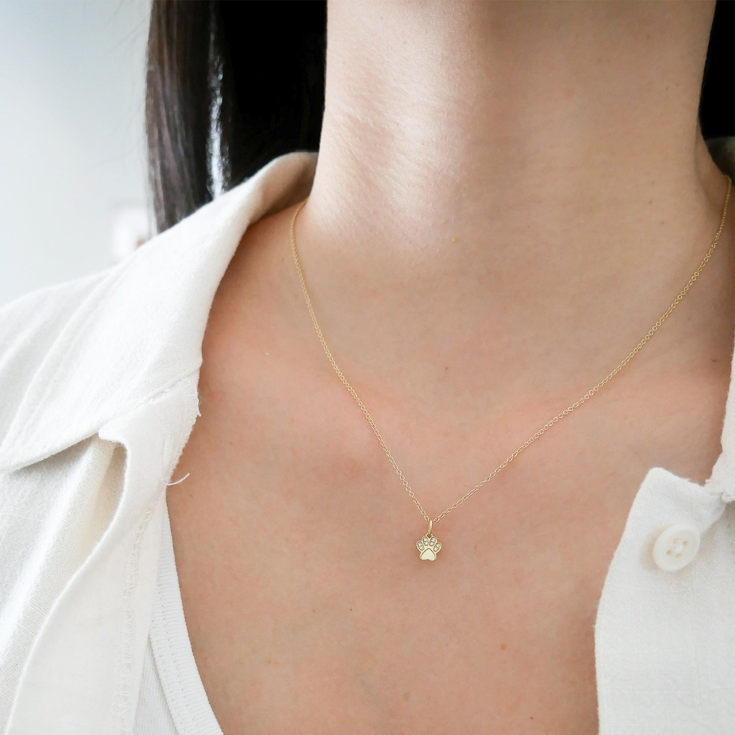 Diamond Paw Necklace