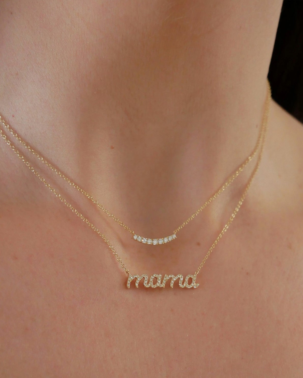 Full Cut Diamond Arc Necklace