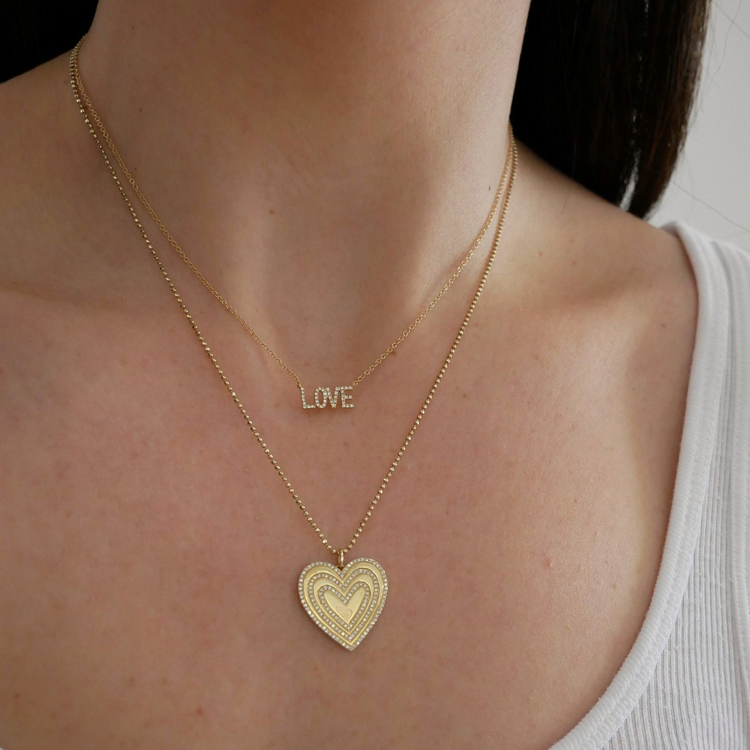 Mini Diamond Love Necklace