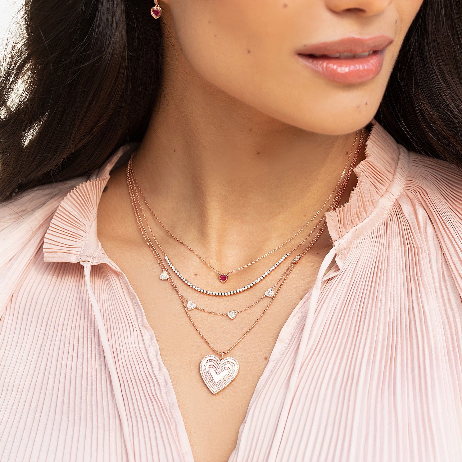 Ruby Heart Necklace