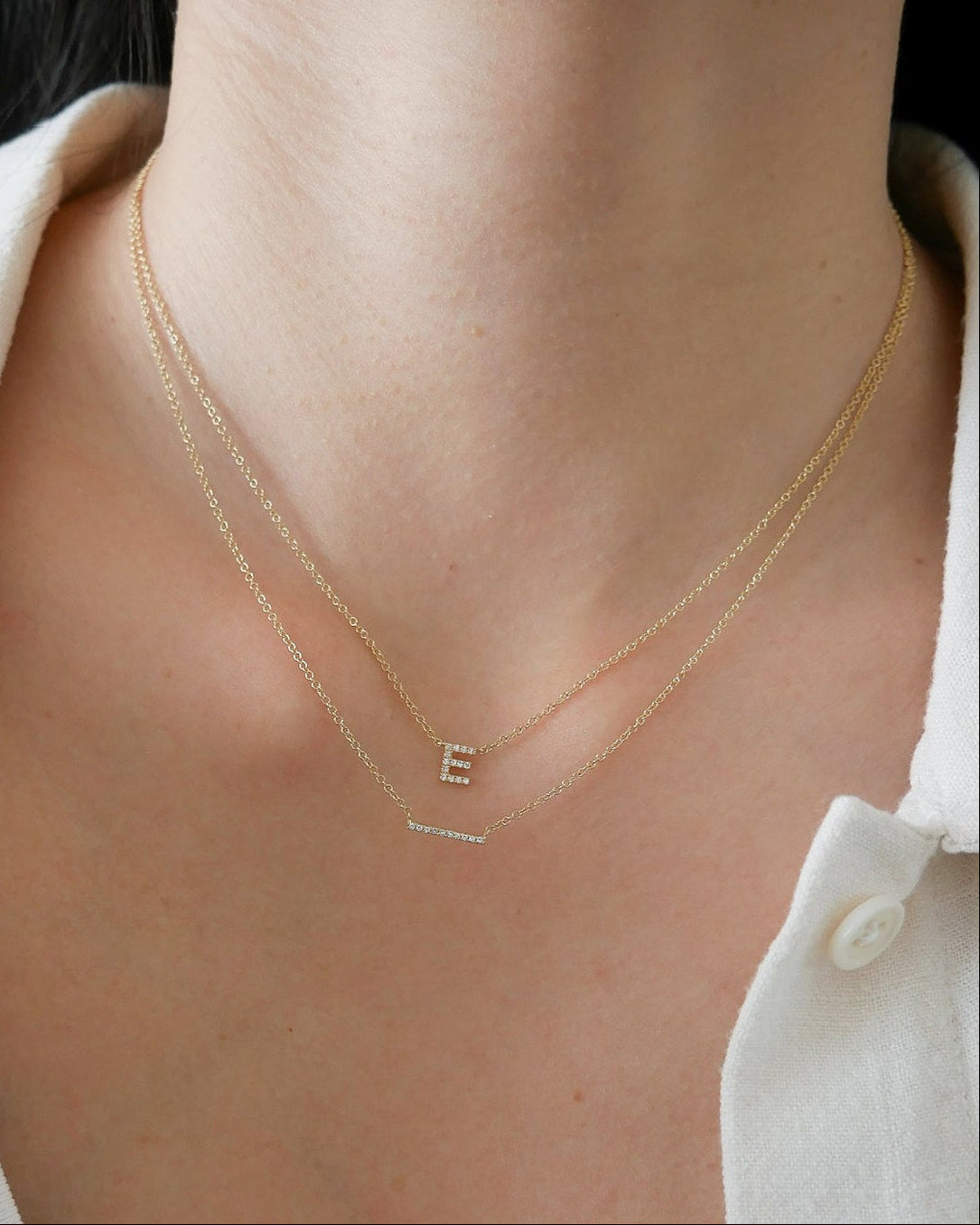 Diamond Initial Necklace