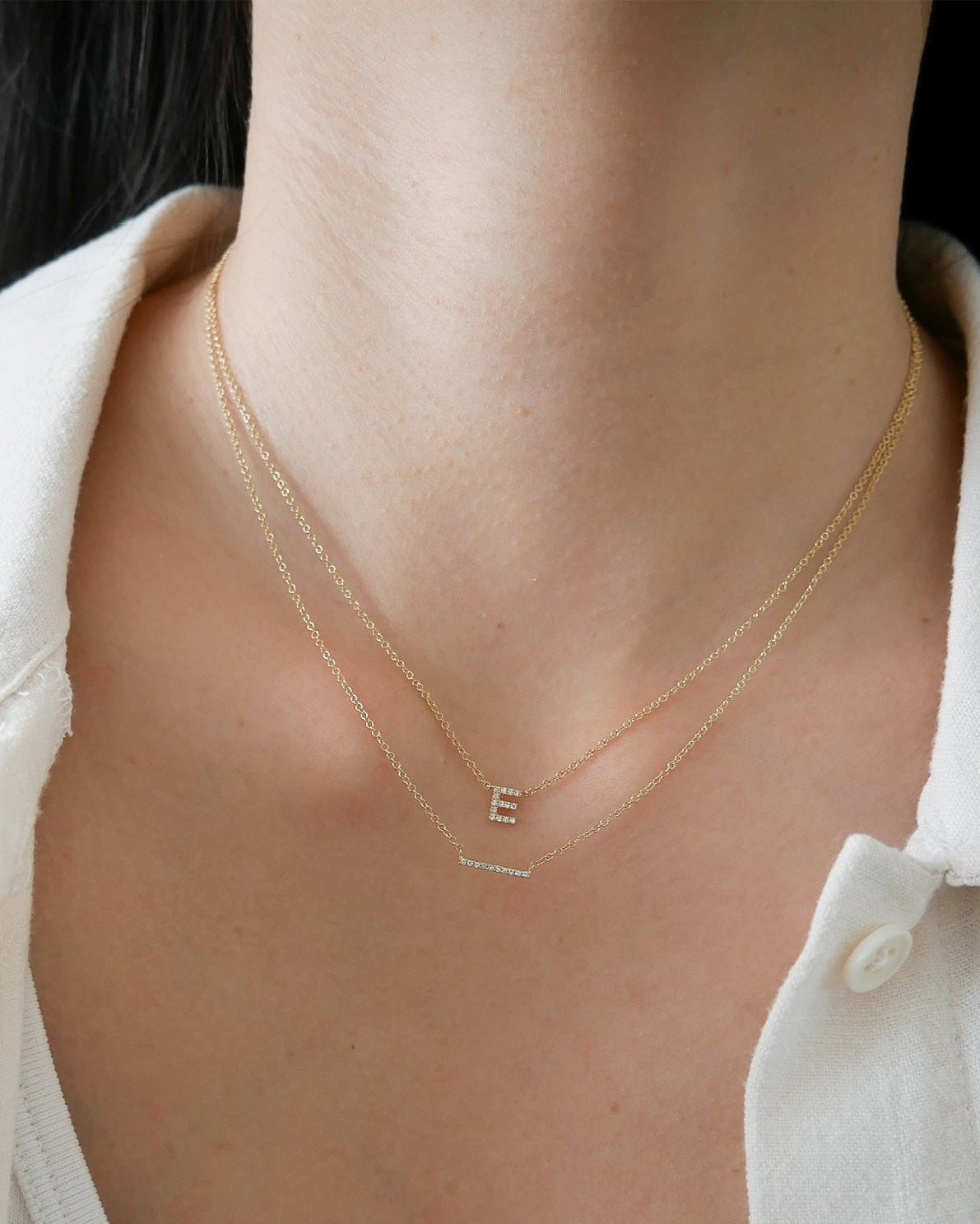 Diamond Initial Necklace