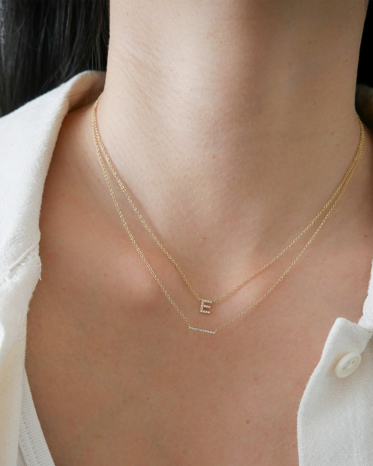 Diamond Mini Bar Necklace