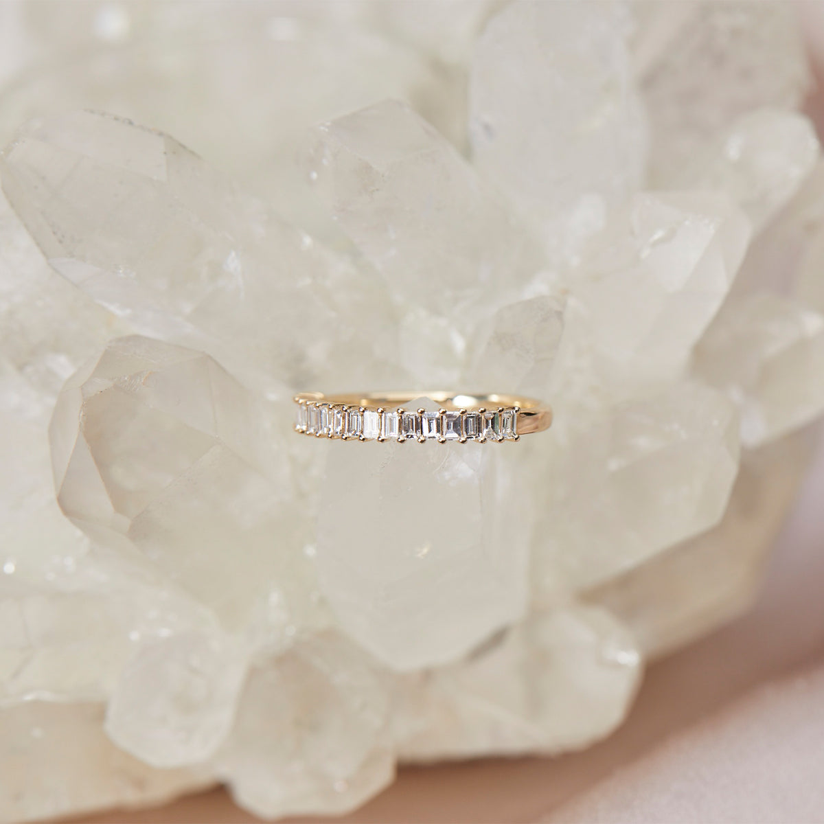 Prong Set Diamond Baguette Ring