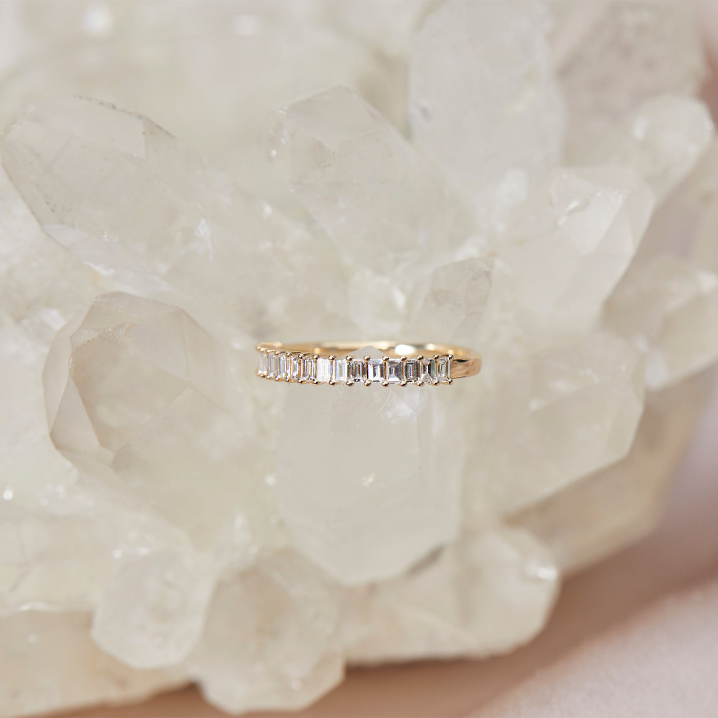 Prong Set Diamond Baguette Ring